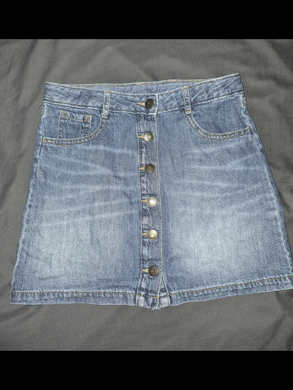 Gymboree Blue Button-Front Denim Mini Skirt